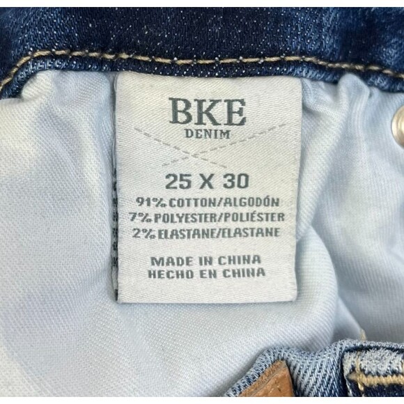 BKE Billie Slim Fit High Rise Skinny Jeans Women's 25 Distressed Blue Denim - Picture 6 of 12